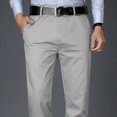 thumbnail image 5 of Pantalones casuales de negocios para hombre, de color 4, de tela modal, rectos, de alta calidad, de marca masculina, azul marino, gris claro, caqui y negro, 5 of 5