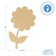 thumbnail image 2 of Wood Flower Cutouts, 12-inch x 6.5-inch, Pack of 12 Unfinished Wood Cutouts for Painting, Spring/Easter Craft, and Spring Décor, by Woodpeckers, 2 of 6
