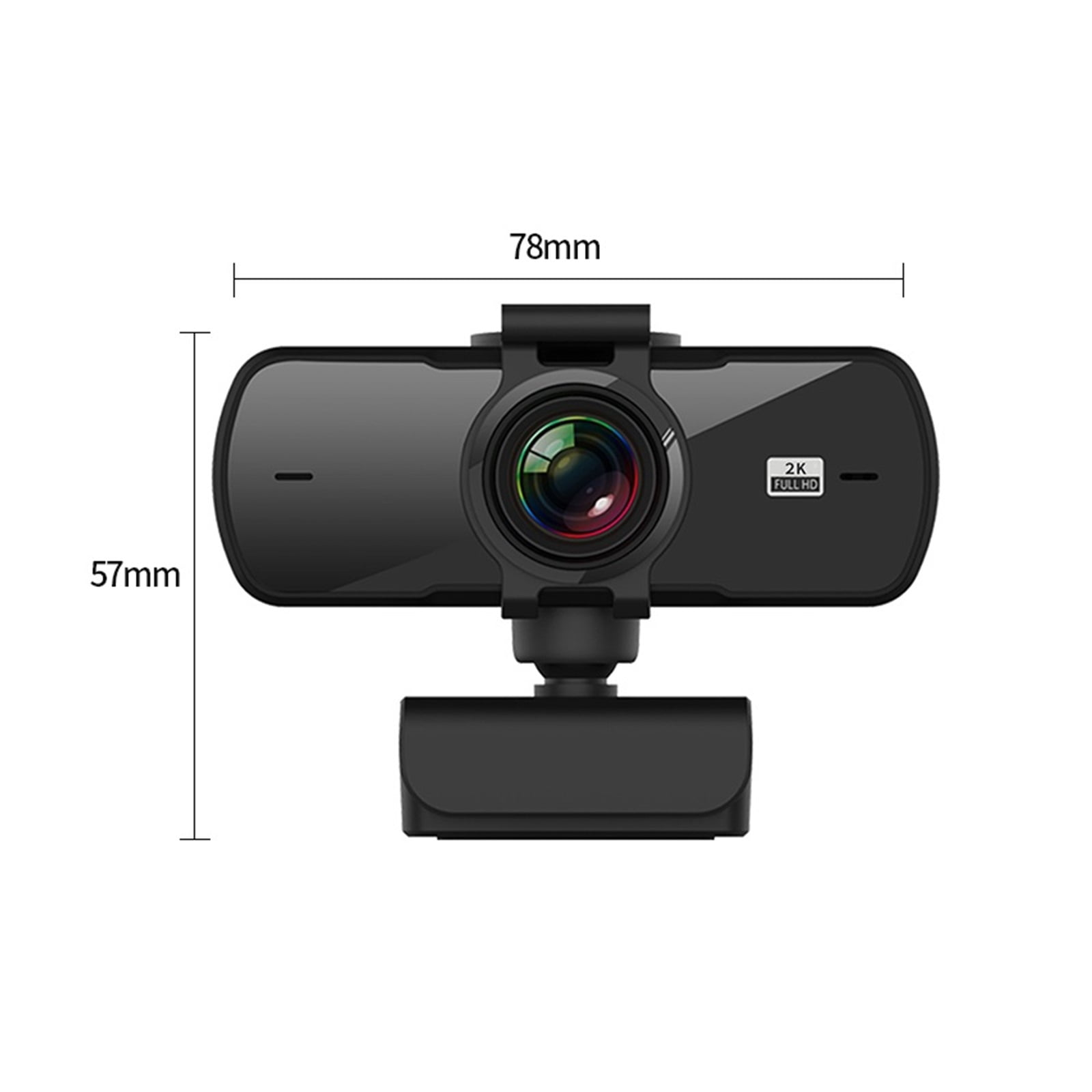 2K HD Auto Focus Webcam Ultra Clear Lens Built-in Microphone Rotatable Web Camera With Dust Protection Cover ,HD Video