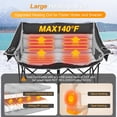 thumbnail image 6 of DKMOCO Heated Double Camping Chair, Heated Loveseat Chair for Outdoor W/3 Heat Levels & 4 Heating Zones, for Camping & Travel, Black, 6 of 6
