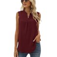 thumbnail image 2 of Camisa casual para mujer, camiseta sin mangas para mujer, camiseta sin mangas con escote en V para mujer, camiseta de verano para mujer, tecnología avanzada, 2 of 6
