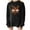 QR1-Black, variant on Meichang Thanksgiving Sweatshirt for Women Oversized Long Sleeve Drop Shoulder Pullover Cute Gnome Couple Graphic Crewneck Sweatshirts