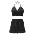 thumbnail image 5 of YDLCAFD Easter Womens Crocheted Hollowed Out Two Piece Summer Bikini Beach Wear Swimsuit, 5 of 5