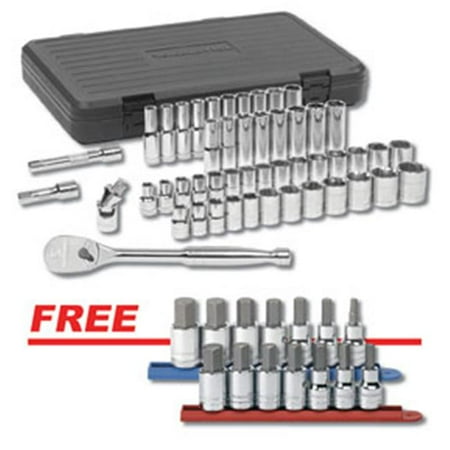 

KD Tools 80700A 49pc. 0.5 in. Drive 6 pt. SAE - Metric Socket Set With FREE 7pc. 0.38 in. and 0.5 in. Drive SAE and Metric Hex Bit Skt Set
