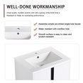thumbnail image 5 of 24" Bathroom Vanity with Ceramic Sink, Plywood Freestanding Bathroom Storage Cabinet with 2 Doors for Bathroom, White, 5 of 7