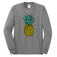 thumbnail image 2 of Wild Bobby, Trendy Tropical Pineapple, Fashion, Men Long Sleeve Shirt, Heather Grey, X-Large, 2 of 4