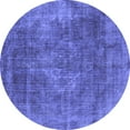 thumbnail image 1 of Ahgly Company Indoor Round Oriental Blue Industrial Area Rugs, 5' Round, 1 of 4