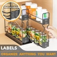 thumbnail image 3 of SpaceAid Pull Out Spice Rack Organizer for Cabinet, Heavy Duty Slide Out Seasoning Kitchen Organizer, Cabinet Organizer, with Labels, 5.2" W x10.75 D, 3 of 7