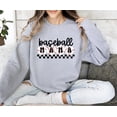 thumbnail image 2 of Baseball Sweatshirt for Mom's Checkered Baseball Mom Sweatshirt Women Gift for Softball Mom, 2 of 6