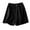 Black #1, variant on Summer Dresses , Women Summer Cotton and Linen Shorts Solid Color Button Shorts with Pockets Leisure Army Green L