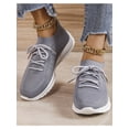thumbnail image 5 of Frontwalk Ladies Athletic Shoes Lace Up Running Shoe Slip On Sneakers Fitness Workout Breathable Trainers Women Mesh Flats Gray 9, 5 of 7
