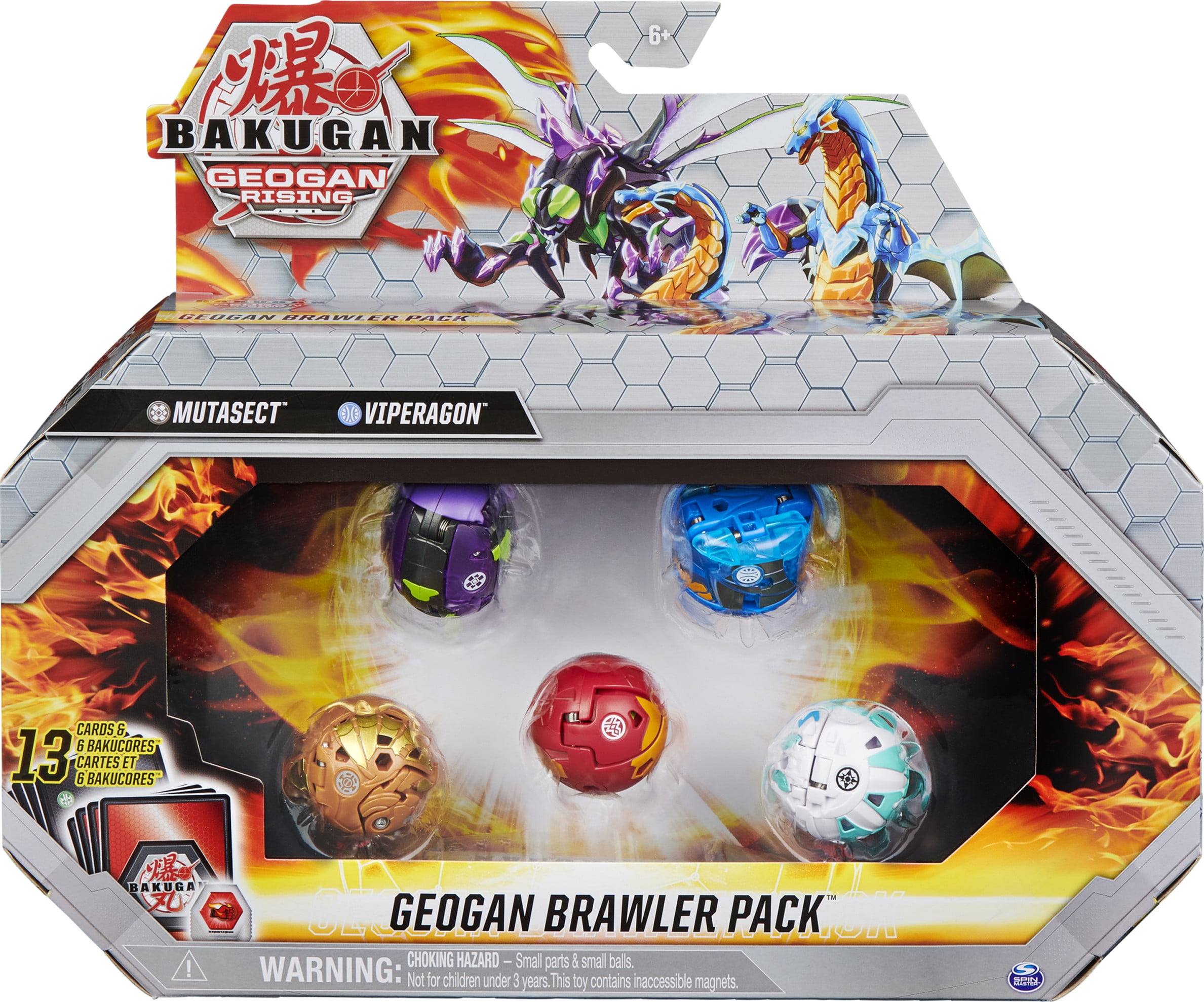 Bakugan Geogan Rising Brawler 5 Pack Mutasect Viperagon Dragonoid Spielzeug 