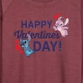 thumbnail image 3 of Lilo & Stitch - Happy Valentine's Day - Women's Lightweight French Terry Long Sleeve Shirt, 3 of 5