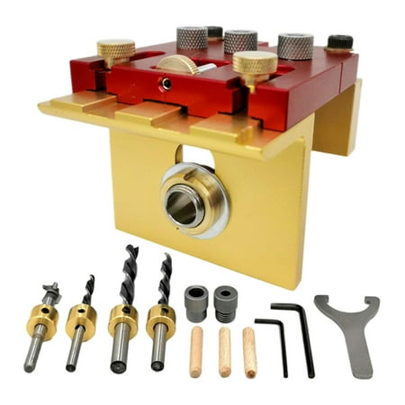 

Woodwork Doweling Jig Kit Hole Puncher Positioning Punch for Woodwork Puncher Tool Furniture DIY