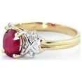 thumbnail image 3 of Galaxy Gold 14K Yellow Gold 1.47 CT Natural Oval-Shaped Ruby and Diamonds Ring - July Birthstone - Passion & Protection - Sizes 5.5 to 11 - Fine Jewelry for Women, 3 of 5