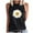 Black, variant on WREESH Women's Summer Floral Tank Top Crew Neck Sleeveless Design Trendy Graphic Print - Perfect for Warm Days White