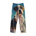 thumbnail image 2 of Vsdgher Colorful Sky Puppy Print Mens Pajama Pants Sleep & Lounge Pants, PJ Bottoms With elastic waistb and Pockets, 2 of 5