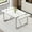 White, variant on Holaki 71 inch Dining Table for 6-8,Contemporary Rectangular Dining Room Table with White MDF Tabletop & Silver Metal Legs,Modern Large Kitchen Table for Home,Farmhouse