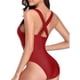thumbnail image 4 of Traje de baño de una pieza para mujer, sexy, con escote en V profundo y espalda cruzada, 4 of 5