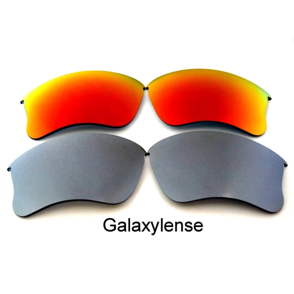 Galaxy Replacement Lenses for Oakley Flak Jacket XLJ Red & Silver