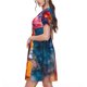 thumbnail image 2 of Balery Modern Art Red And Blue Colors Vestidos sueltos de manga corta para mujer, vestidos de verano 2025, vestidos casuales de corte A con vuelo., 2 of 6