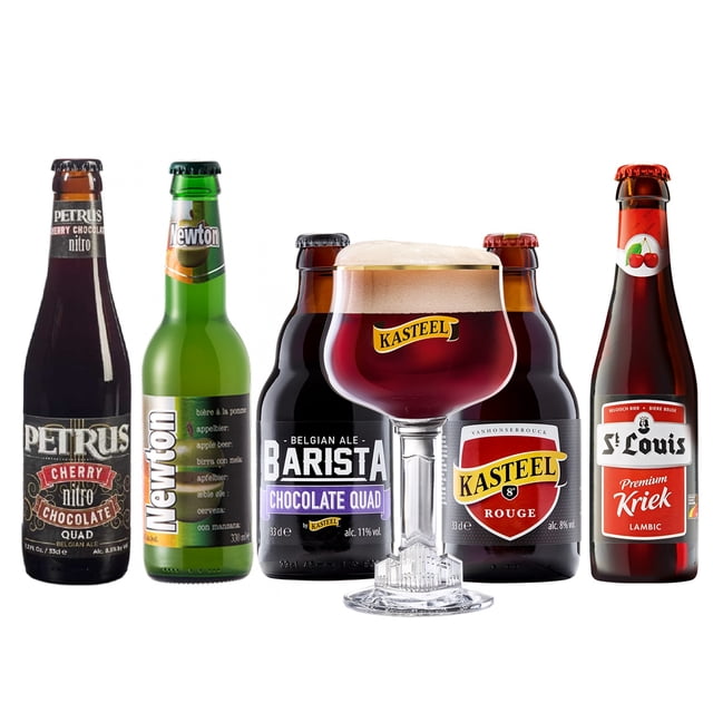 Cerveza Belga con sabor extraordinario, Importada de Bélgica, Incluye 1 copa Kasteel330ml