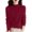 Wine, variant on Xuplwnp Sweaters for Women's Semi Turtleneck Sweater Long Sleeve Solid Color Pullover With A Base Shirt Autumn And Winter Warm Loose Sweater