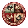 thumbnail image 3 of Flash Furniture Gallus Round Country Cream, Tan, Black, Red Area Rug, 6' x 6', 3 of 7