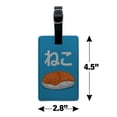 thumbnail image 5 of Cat Fish Sushi Neko Hiragana Rectangle Leather Luggage Card Suitcase Carry-On ID Tag, 5 of 7