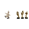 thumbnail image 1 of Figuras de payasos,Estatua de payaso,escultura,adorno de mesa,Colección de estatuillas de payasos adorables,Estatuas de pensadores,Estatuas de pensadores,esculturas de arte abstracto para mesa, 1 of 8