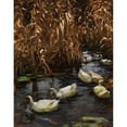 thumbnail image 2 of Alexander Koester 20x24 Gold Ornate Framed and Double Matted Museum Art Print Titled - Eight Ducks in the Autumn Shilf (Approx. 1900-1905), 2 of 4