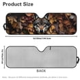 thumbnail image 7 of XYZCANDO Wolf Windshield Sun Shade for Wrangler TJ JK JL1997-2024 Camo Forest Foldable Windshield Sunshade Sun Visor Blocks UV Rays Keep Your Vehicle Cool 51.57 in *16.14 in, 7 of 7