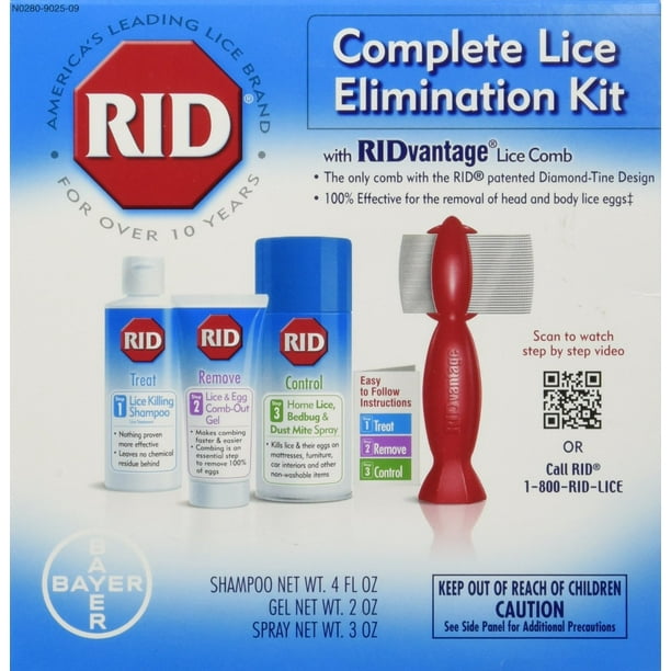 2 Pack Rid Brand Complete Lice Elimination Kit Shampoo Gel Spray Lice Comb C322 Walmart Com Walmart Com