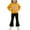 Yellow, variant on Cethrio Girls Outfit Sets, Graphic Long Sleeve 2 Piece Hoodies and Pants Sets Black Size 7-8