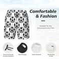 thumbnail image 4 of Kdxio Happy Soccer Print Men's Swim Trunks with Compression Liner 7 Inch Inseam Quick Dry Swim Shorts, 4 of 7