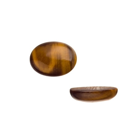Domed Eye - Oval Dome Semi-Precious Cabochon Stones Cat's Eye 15x20mm 2pcs pack
