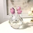 thumbnail image 4 of Bewildely Flor de cristal de estilo romántico de para el hogar con hojas para sala de estar, dormitorio, decoración de rosas artificiales, Decoración del hogar Azul, 4 of 6