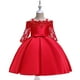 thumbnail image 2 of Vestido Para Niñas, Ropa Para Niñas Pequeñas, Encaje Bordado De Color Sólido, Manga Corta, Lazo, Vestido De Fiesta De Cumpleaños, Vestidos Para Niños, Rojo Odeerbi  LM103-3660, 2 of 9
