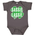 thumbnail image 3 of Inktastic St. Patrick's Day Shamrock Logo Weathered Sassie Lassie Boys or Girls Baby Bodysuit, 3 of 5