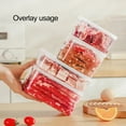 thumbnail image 4 of Mdesiwst 700/900/1000/1400ML Refrigerator Storage Box with Lid Clear Large Capacity Microwave Oven Safe Vegetables Fruits Fridge Organizer Food Container, 4 of 8