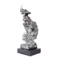 thumbnail image 4 of Estatua hecha a mano de resina Adorno de escultura de arte abstracto Decoración de escritorio de oficina en casa, Plata Eigraketly HA8283-01B, 4 of 6