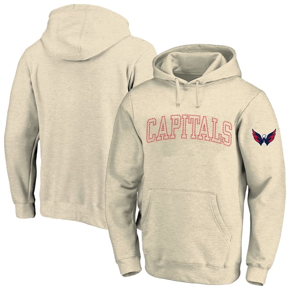 Men's Fanatics Cream Washington Capitals Big &Tall Stitch Hoodie