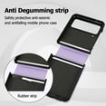 thumbnail image 6 of Allytech for Galaxy Z Flip 4 5G Case 2022 (6.7 inch), Anti-Scratch Slim Thin PU Leather Shockproof Case with Ring Holder for Samsung Galaxy Z Flip4 2022, Violet, 6 of 11