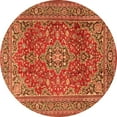 thumbnail image 1 of Ahgly Company Indoor Round Persian Orange Traditional Area Rugs, 6' Round, 1 of 1