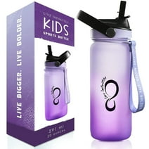 Live Infinitely 20 Oz Kids Water Bottle with Straw BPA Free Water Bottle, Amethyst