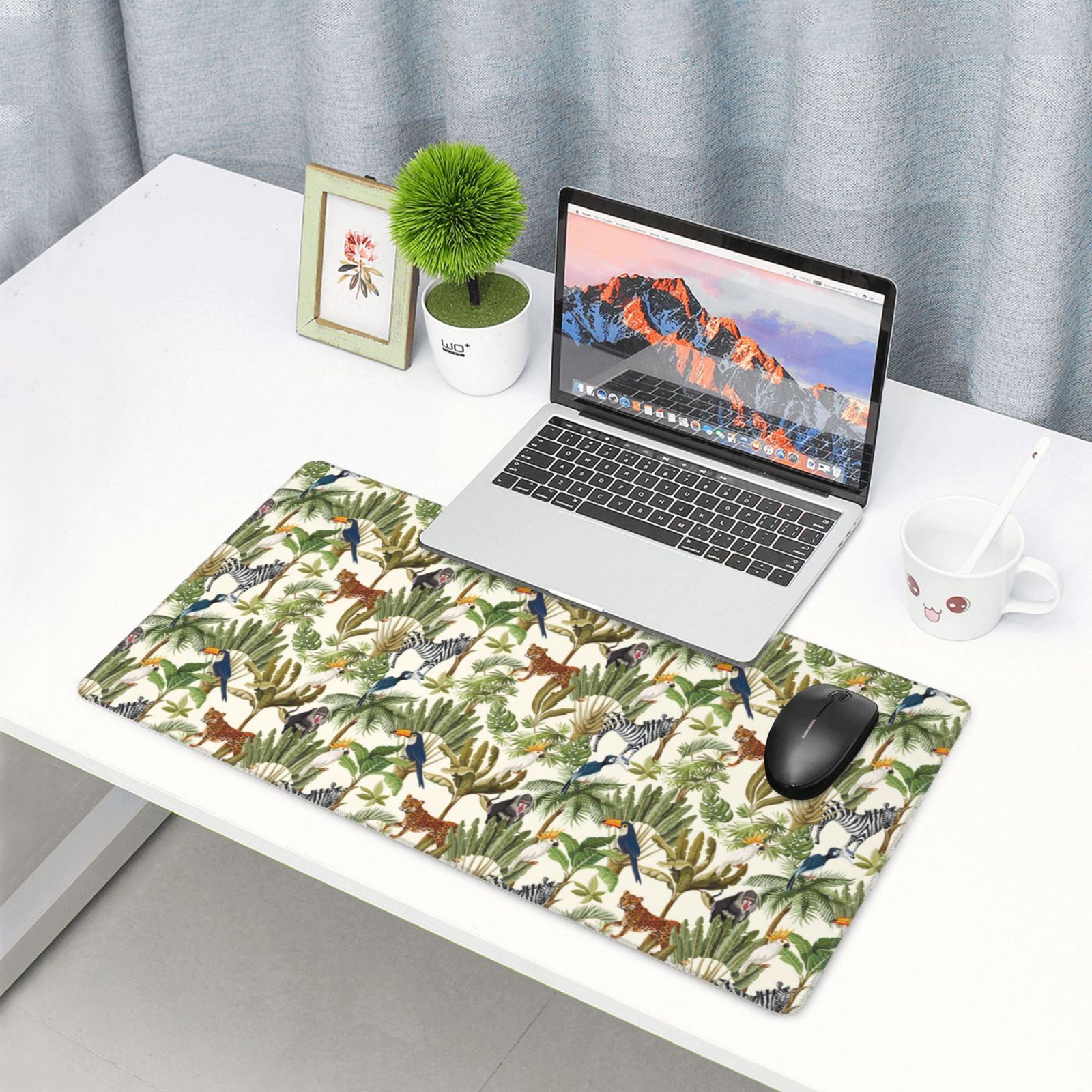 Kdxio Jungle Animals Print Large Gaming Mouse Pad,Non-Slip Base,Water Resist Keyboard Pad for Gamer,Office & Home,29.5 x 15.8 in