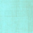thumbnail image 1 of Ahgly Company Indoor Square Solid Light Blue Modern Area Rugs, 3' Square, 1 of 4