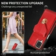 thumbnail image 3 of Crossbody Wallet Women Case for Samsung A12 5G,[RFID Blocking] Credit Card Holder with Should Strap,Premium PU Leather Purse Metal Buckle Folio Flip Cover for Samsung Galaxy A12 5G, Red, 3 of 8