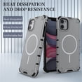 thumbnail image 4 of Allytechgroup Magnetic Case for iPhone 11, Hard PC Soft TPU Rugged Heavy Duty Durable Cover Case Support Wireless Charging Shockproof Protective Back Cover for iPhone 11, Darkgreen, 4 of 7