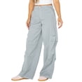 thumbnail image 3 of Celebrity Pink Women’s and Women's Plus Wide Leg Cargo Pants, Sizes XS-4X, 3 of 5
